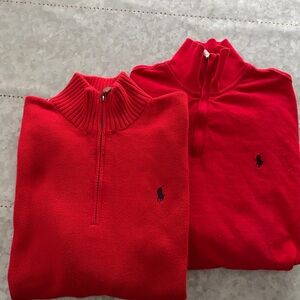 Ralph Lauren POLO 1/4 Zip Bundle, TWO PCS, Men's Large
